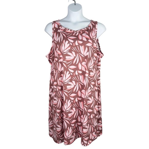 Columbia Dresses & Skirts - Columbia Dress Womens 3X Mauve Floral Chill River UPF 50 Omni Wick Shade Freeze